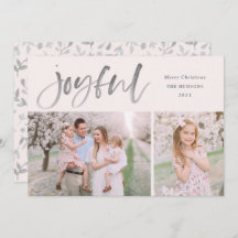 Einfache Aquarellschrift Joyful Christmas Foto