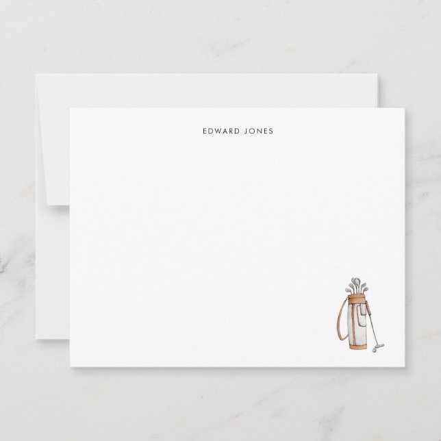 Einfache Aquarelltasche Personalisiert Dankeskarte (Vorderseite)