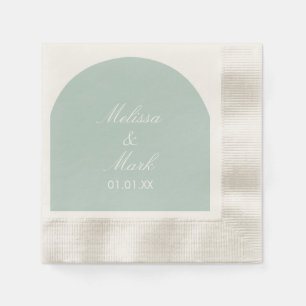 Einfache Arch-Minty-Form-Monogramm Serviette