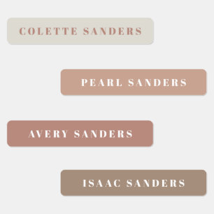 Einfache Art Boho Kinder Name wasserdicht Etiketten