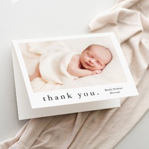 Einfache Art Foto Baby Dankeskarte