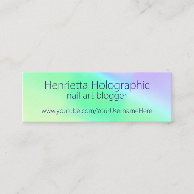 Einfache Ausrichtung Mini Visitenkarte (Vorderseite)