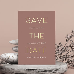 Einfache Aussage   Folie-Spare-the-Date-Karte Folieneinladung