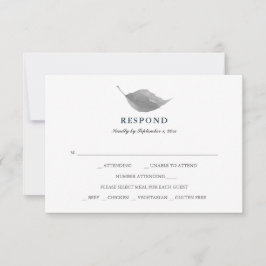 Einfache Auswahl am Mitternachtsblau und am weißen RSVP Karte