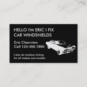 Einfache Auto-Glas-Geschäftskarten Visitenkarte