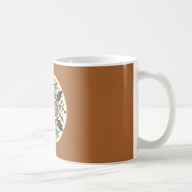 Einfache Autumnal-Tasse | Brown & Tan Fall Tasse (Rechts)