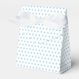 Einfache Baby Blue Punkte Muster auf Weiß Geschenkschachtel