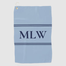 Einfache Baby Blue und Dunkel Blue Monogram Vorlag