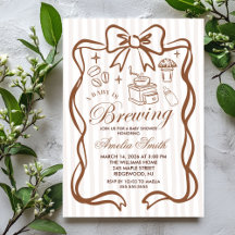Einfache Baby Braut Doodle Kaffee Baby Shower I