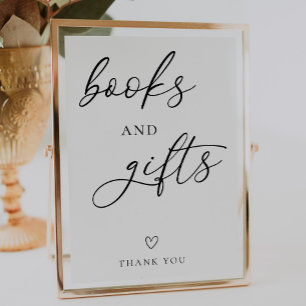 Einfache Baby-Duschbücher und Geschenke Unterschri Poster