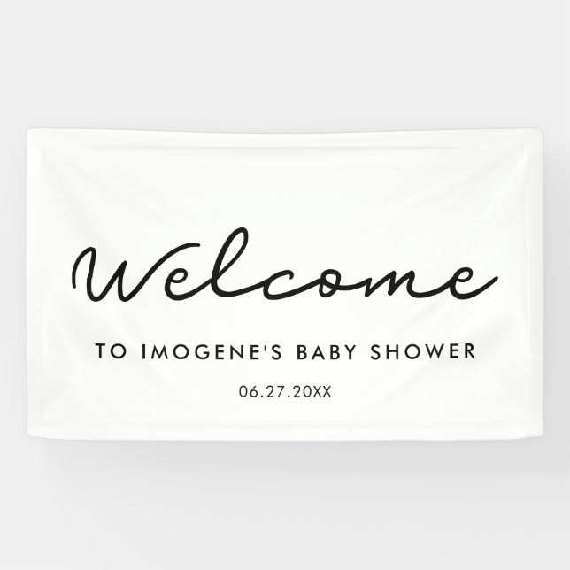Einfache Baby-Dusche Banner (Horizontal)