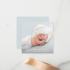 Einfache Baby-Foto-Ankündigung Mitteilungskarte