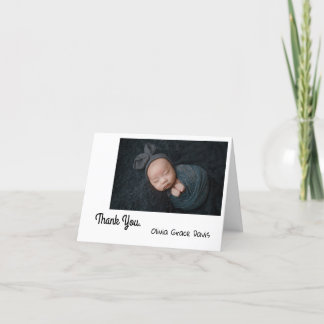 Einfache Baby-Foto Dankeschön-Karte Dankeskarte