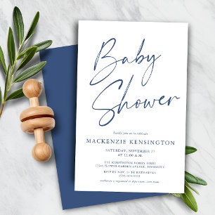 Einfache Baby-Party im blauen Budget für Jungen