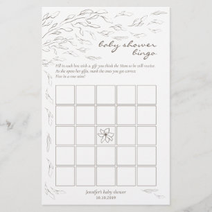 Einfache Baby Shower Bingo Spiel Idee