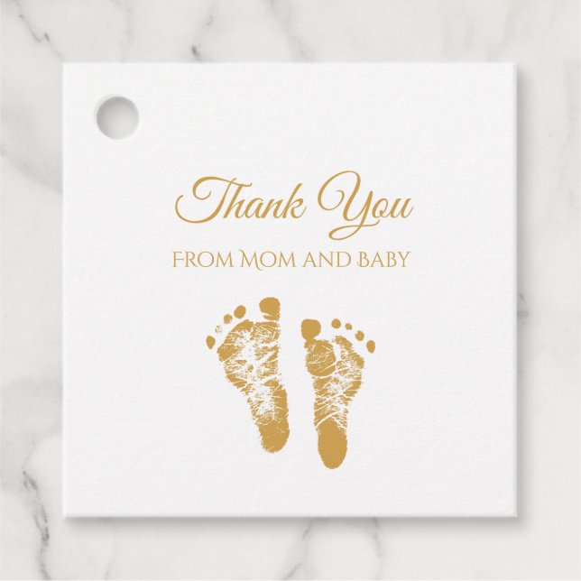 Einfache Babydusche Danke, dass Sie die moderne Go Geschenkanhänger (Vorderseite)