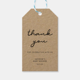 Einfache Babydusche Geschenkanhänger