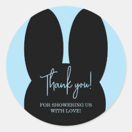 Einfache Babydusche Rabbit vielen Dank Runder Aufkleber