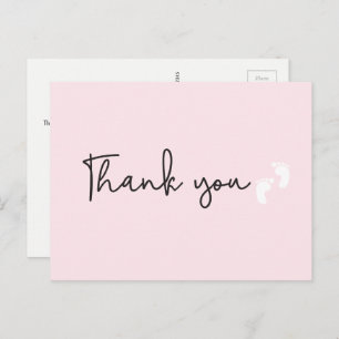 Einfache Babydusche, rosa Postkarte