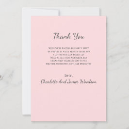 Einfache Babydusche Vielen Dank Dankeskarte