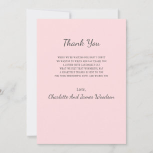 Einfache Babydusche Vielen Dank Dankeskarte