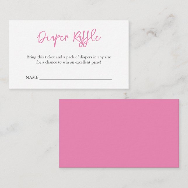 Einfache Babydusche Windeln Umschließung Begleitkarte (Vorne/Hinten)