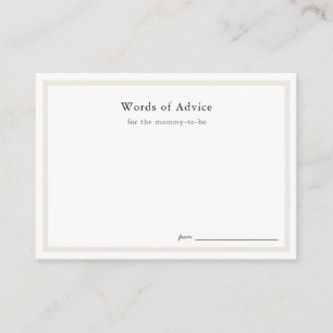 Einfache Babyparty-Ratekarten Begleitkarte