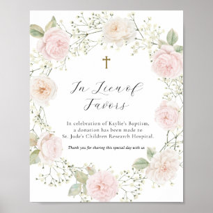 Einfache Baby's Breath und Rosen anstelle von Favo Poster