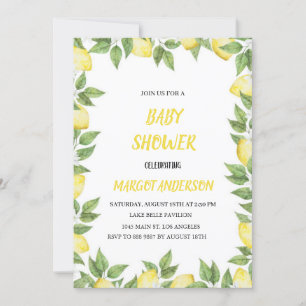 EINFACHE BABYSHOWER-EINLADUNG VON LEMON EINLADUNG