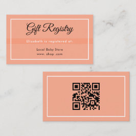 Einfache Babyshower-QR-Registrierungskarte Begleitkarte