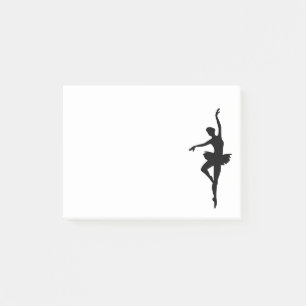 Einfache Ballerina-Silhouette Post-it Klebezettel