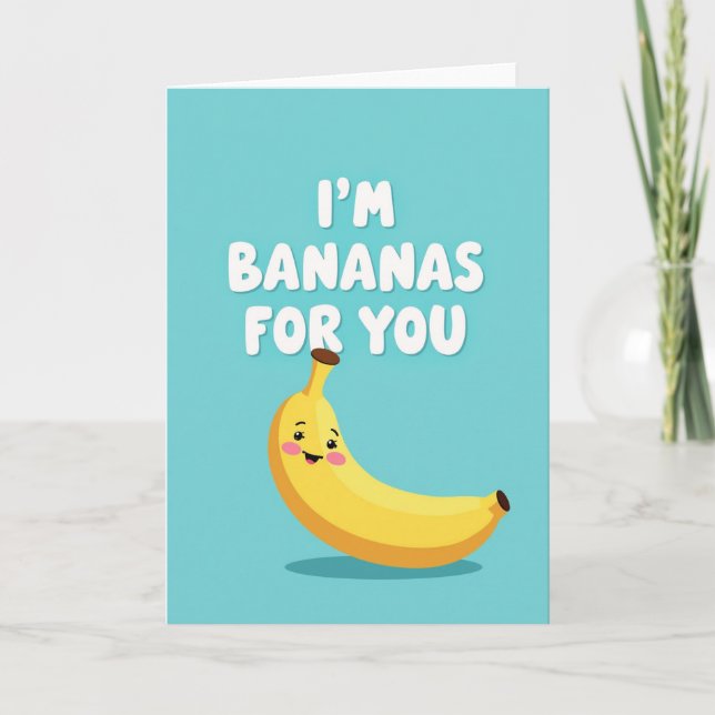 Einfache Bananen Für Dich Karte (Vorderseite)