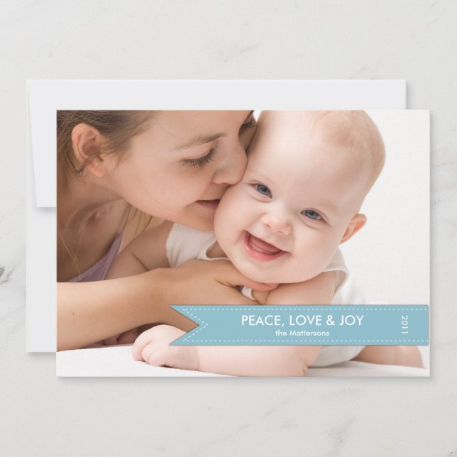 Einfache Banner-Foto-Urlaubskarte Feiertagskarte (Vorderseite)