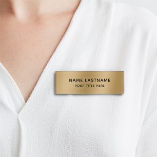 Einfache Basic Minimal Imitate Gold Modern Sleek T Namenschild