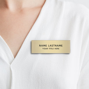 Einfache Basic Minimal Imitate Gold Modern Sleek T Namenschild