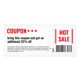 Einfache Basis-HOT-VERKAUF-COUPON mit Bar-Code Werbekarte