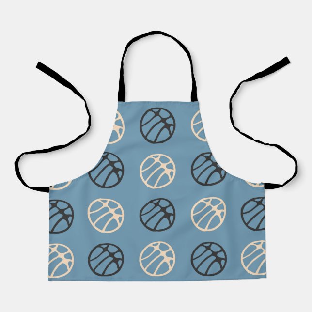 Einfache Basketball Blue Basket Player Fan Kinder Schürze (Vorderseite)