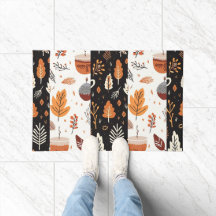 Einfache Bauernhäuser Herbstlaube Modernes Leaf-Mu