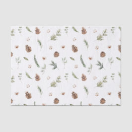 Einfache Baumwolle Winter Greenery Wasserfarbe Wei Seidenpapier