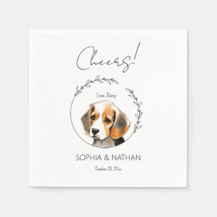 Einfache Beagle Dog Wedding Cocktail Napkins Serviette