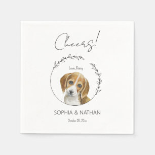 Einfache Beagle Welpe Dog Wedding Cocktail Napkins Serviette