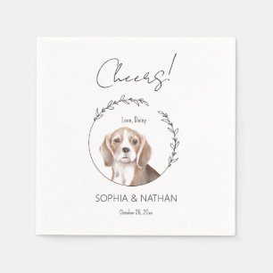 Einfache Beagle Welpe Dog Wedding Cocktail Napkins Serviette