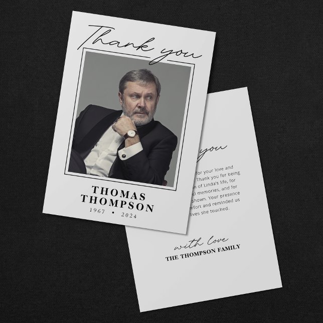 Einfache Beerdigung Dankeschön Memorial Card Dankeskarte (Von Creator hochgeladen)