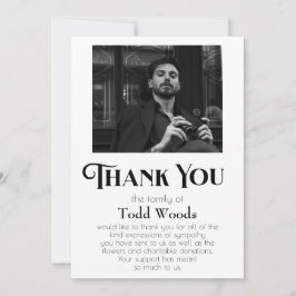 Einfache Beerdigung Foto Beileid Danke Karte