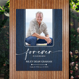 Einfache Beerdigung Foto Beileid Memorial Poster