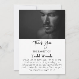 Einfache Beerdigung Foto Danke Karte, Beileid Einladung