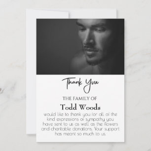 Einfache Beerdigung Foto Danke Karte, Beileid Einladung