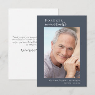 Einfache Beerdigung Foto Dankeschön Karte   BEILEI