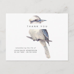 Einfache Beerdigung Vogel Verlust des Lebens Danke Postkarte