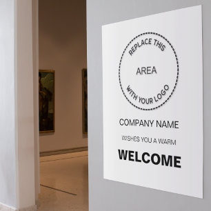 Einfache Begrüßung des Firmenlogos Jede Farbe Poster